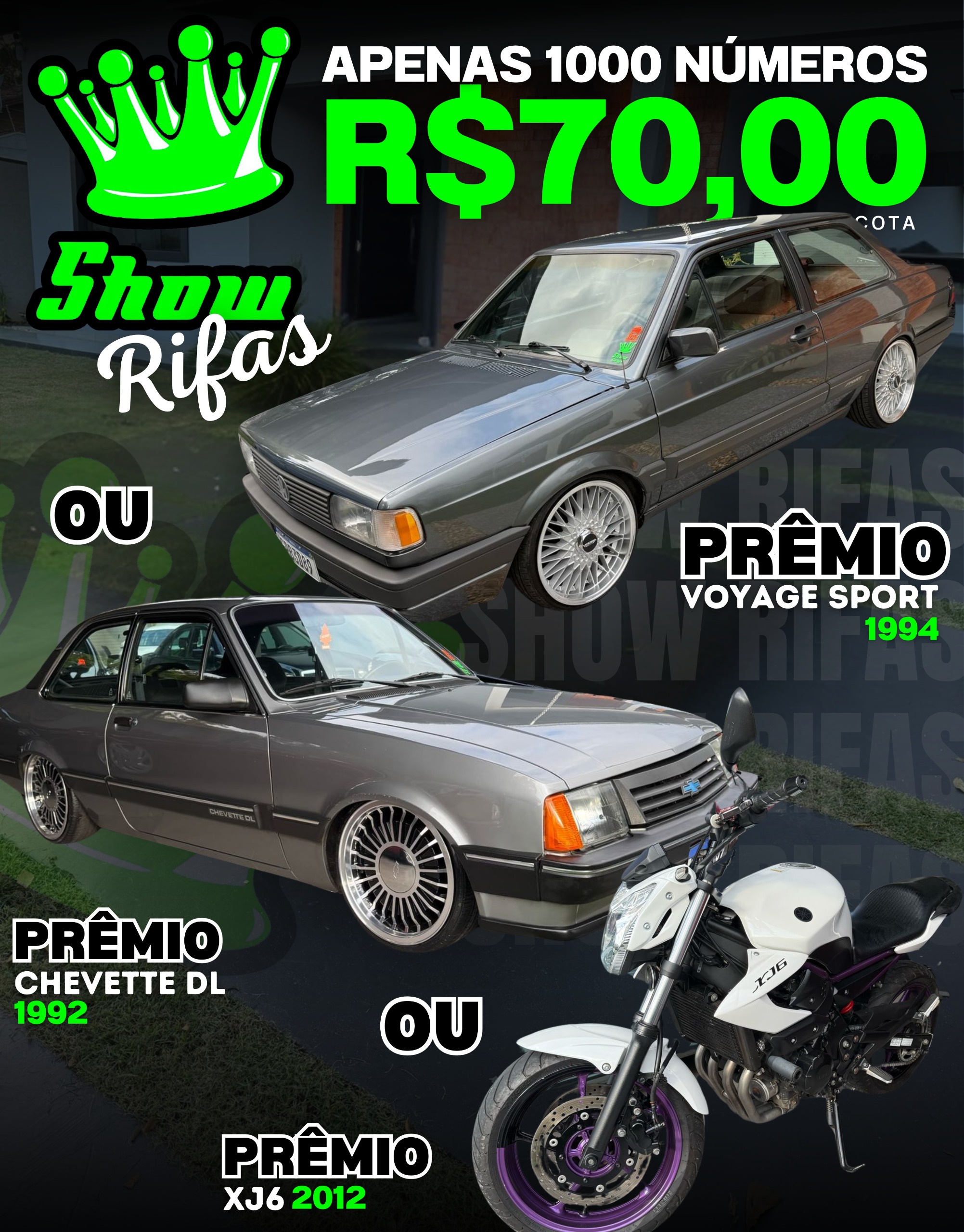 CHEVETTE DL 1992/VOYAGE SPORT 1994 OU XJ6 2012 POR APENAS 70 REAIS